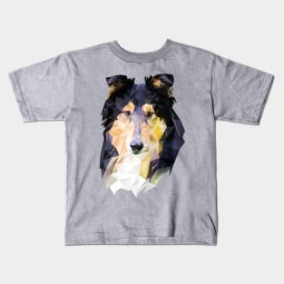 Rough Collie (Low Poly) Kids T-Shirt